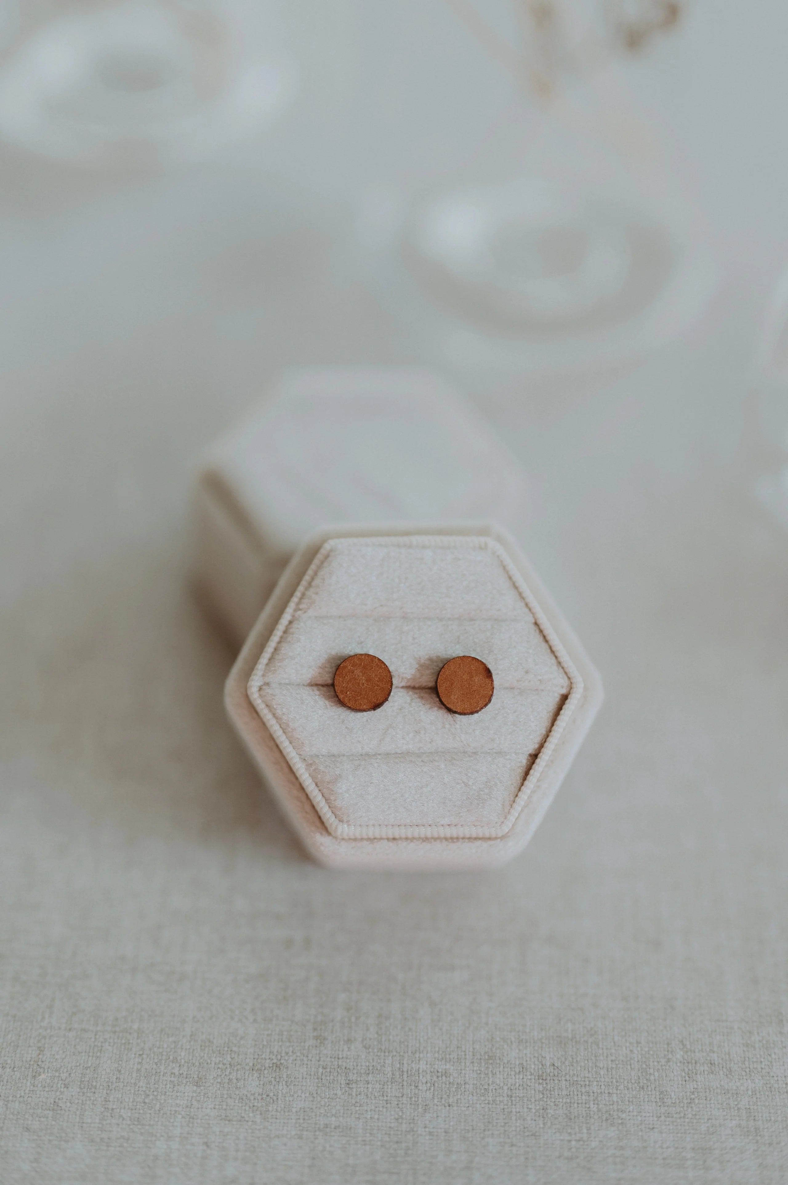 Sunward Round Studs - Brown