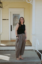 Free People- Striped Quinn Pant