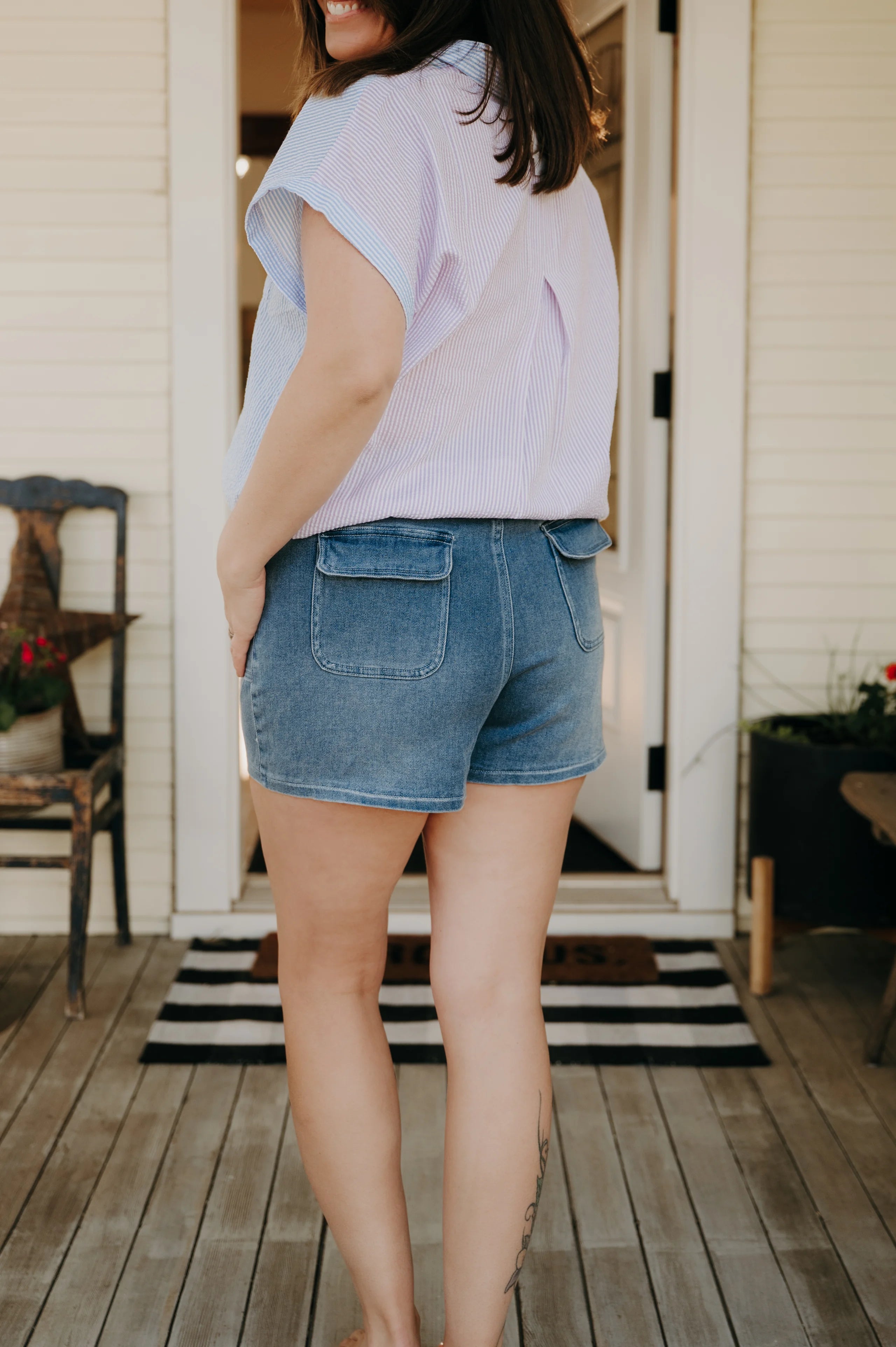 Flag & Anthem Ramona Seersucker Button Up