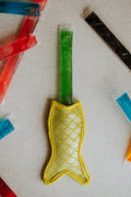 Popsicle Sleeve - Yellow Rainbow Mermaid Tail