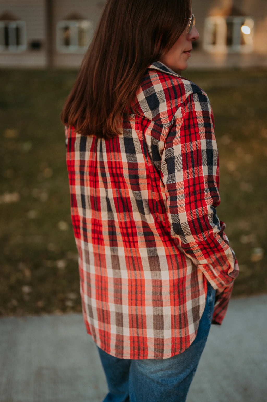 Panache Red, Navy and Tan Plaid Flannel