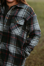 Panache Navy, Green, White And Red Plaid Long Flannel