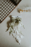 Leo & Lee Butterfly Shoe Lace Set (Sage Green And White)