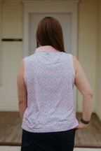 Flag & Anthem Santee Floral Print Sleeveless Performance Polo