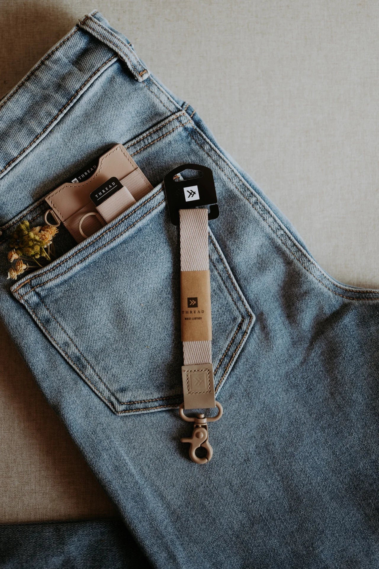 Thread Wrist Lanyard (Sand Tan)
