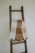 Pendleton Block Plaid Fringed Cotton Throw (Ochre)