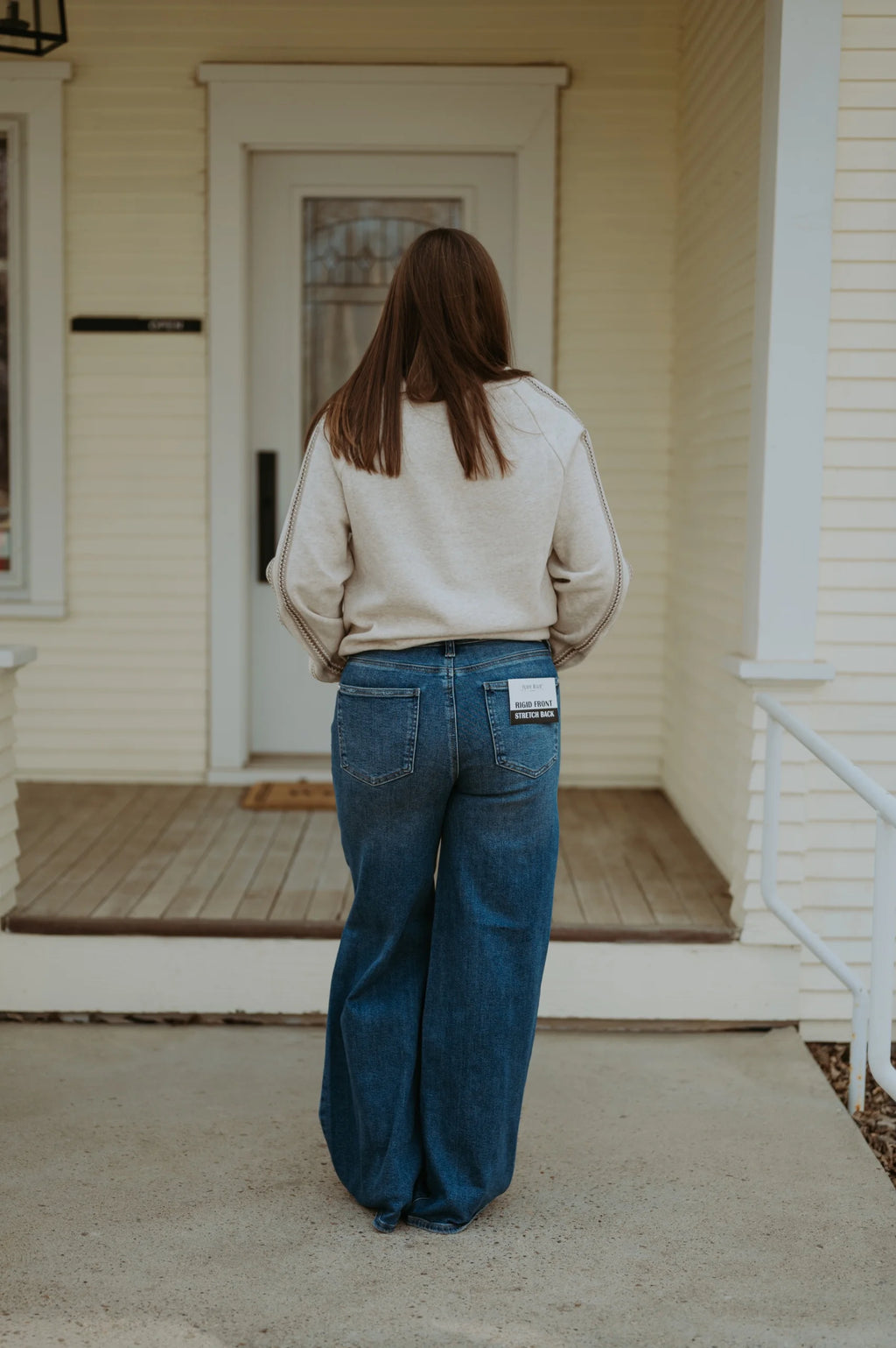 Judy Blue Rigid Front Stretch Back Column Straight High Waisted