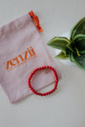 Zenzii Resin Beaded Bracelet Red