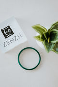 Zenzii Skinny Resin Bangle Dark Green
