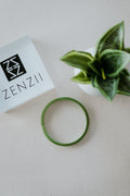 Zenzii Skinny Resin Bangle Sage