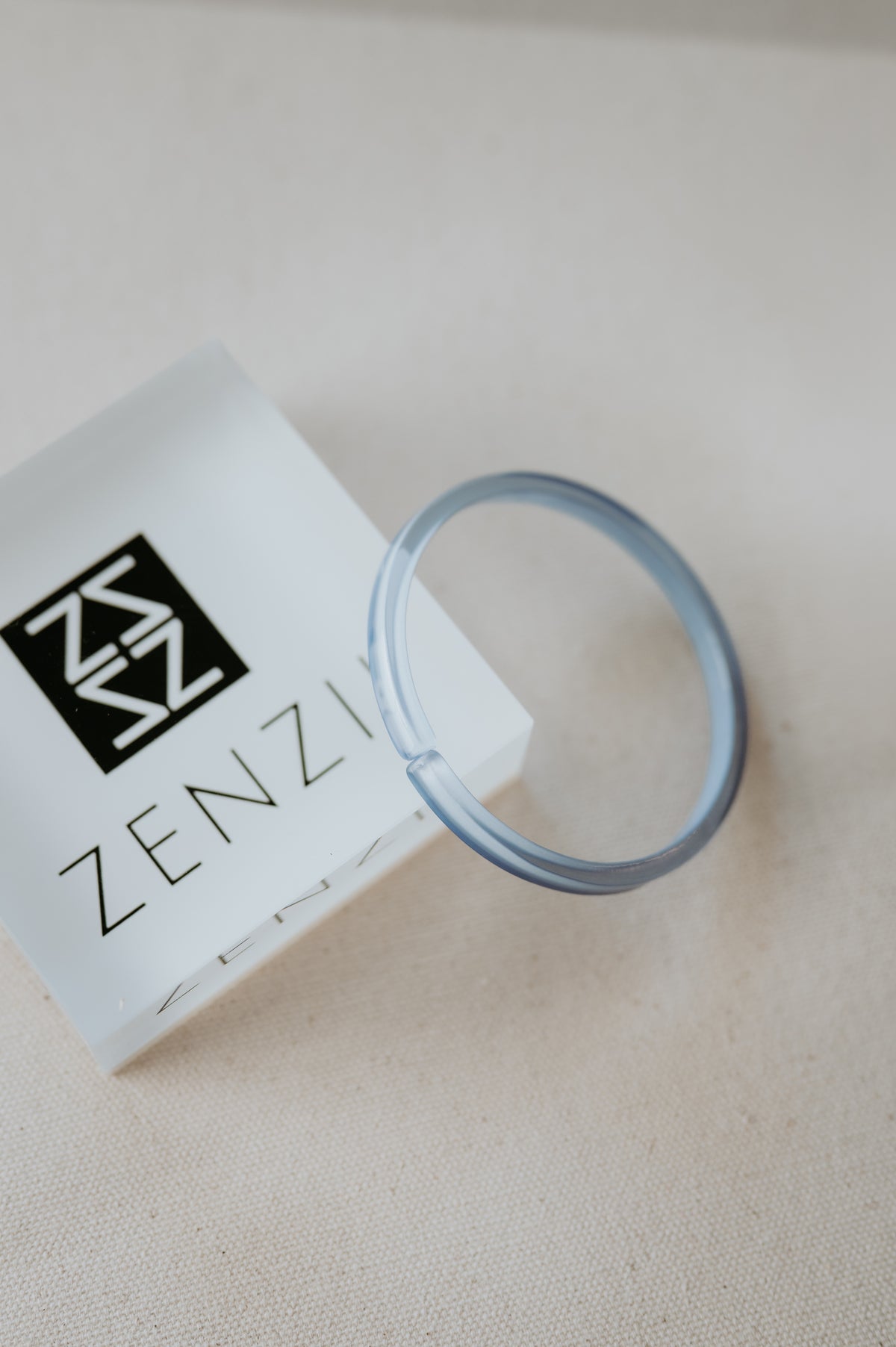 Zenzii Skinny Resin Bangle Light Blue