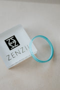 Zenzii Skinny Resin Bangle Bright Blue