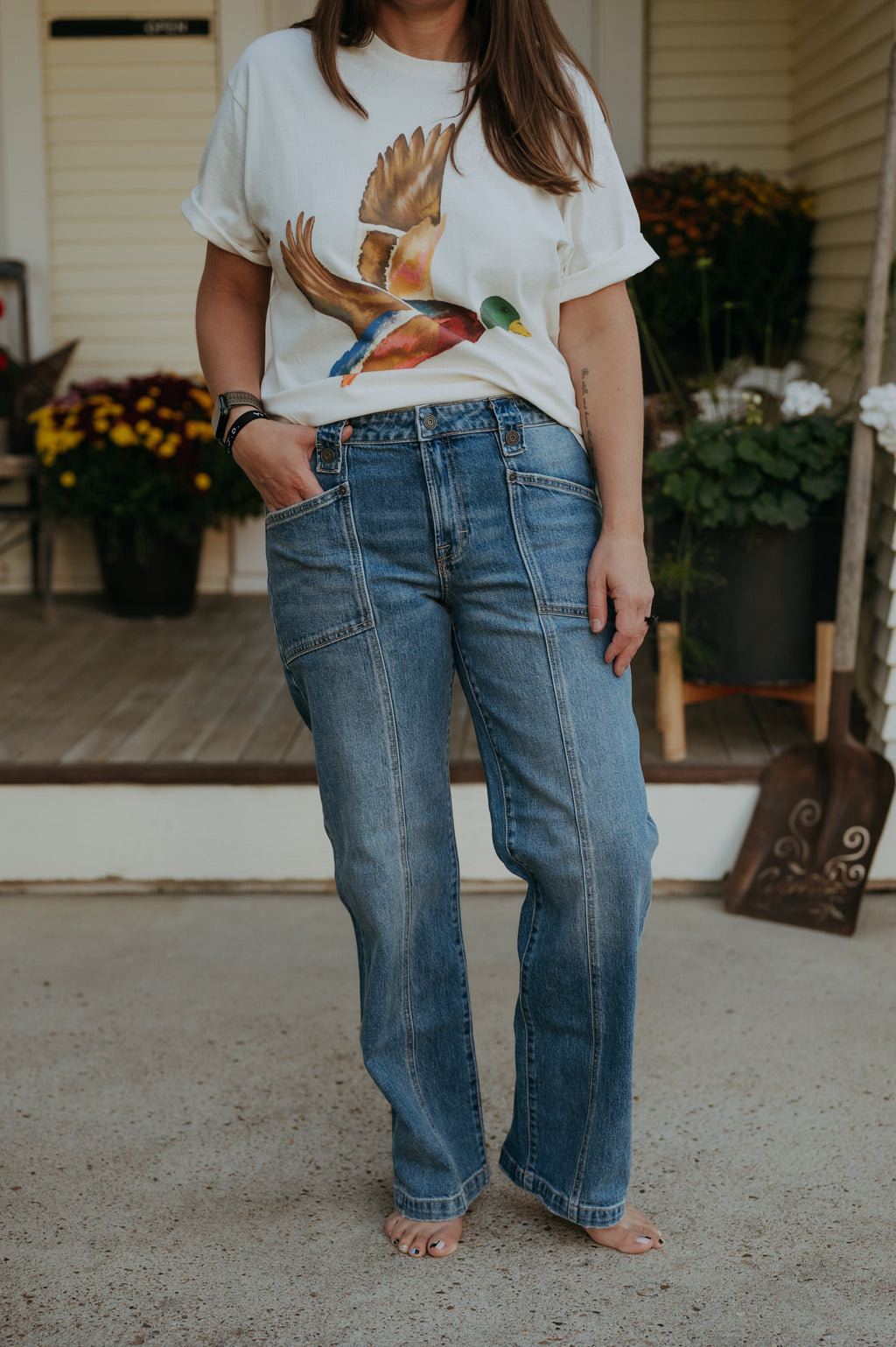 Hidden Ella Mid Rise Classic Straight