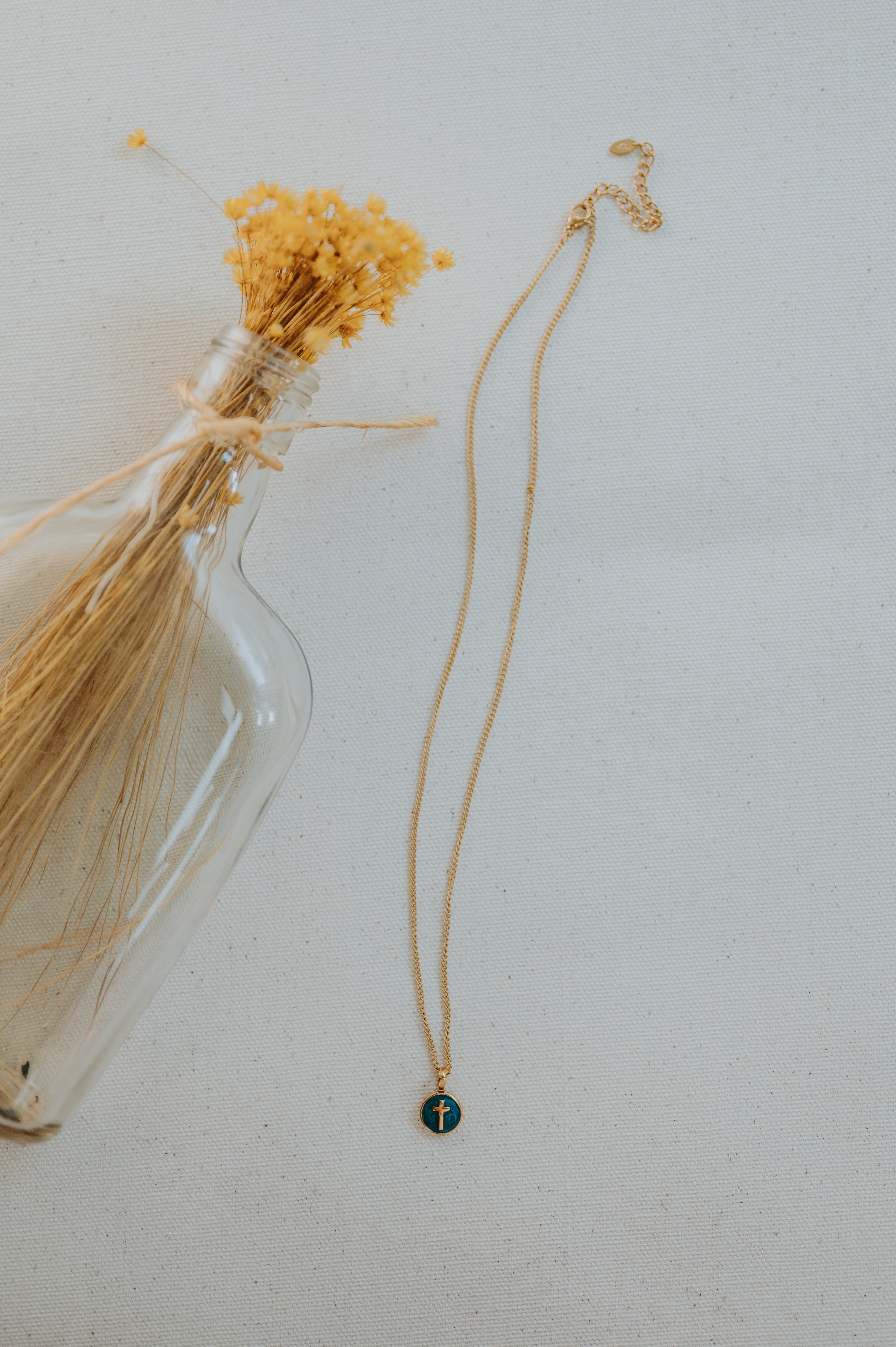 Elevated Faith Emerald agape Cross Pendant Necklace