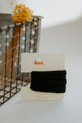 Kaxi Midi Slick Black Hairties