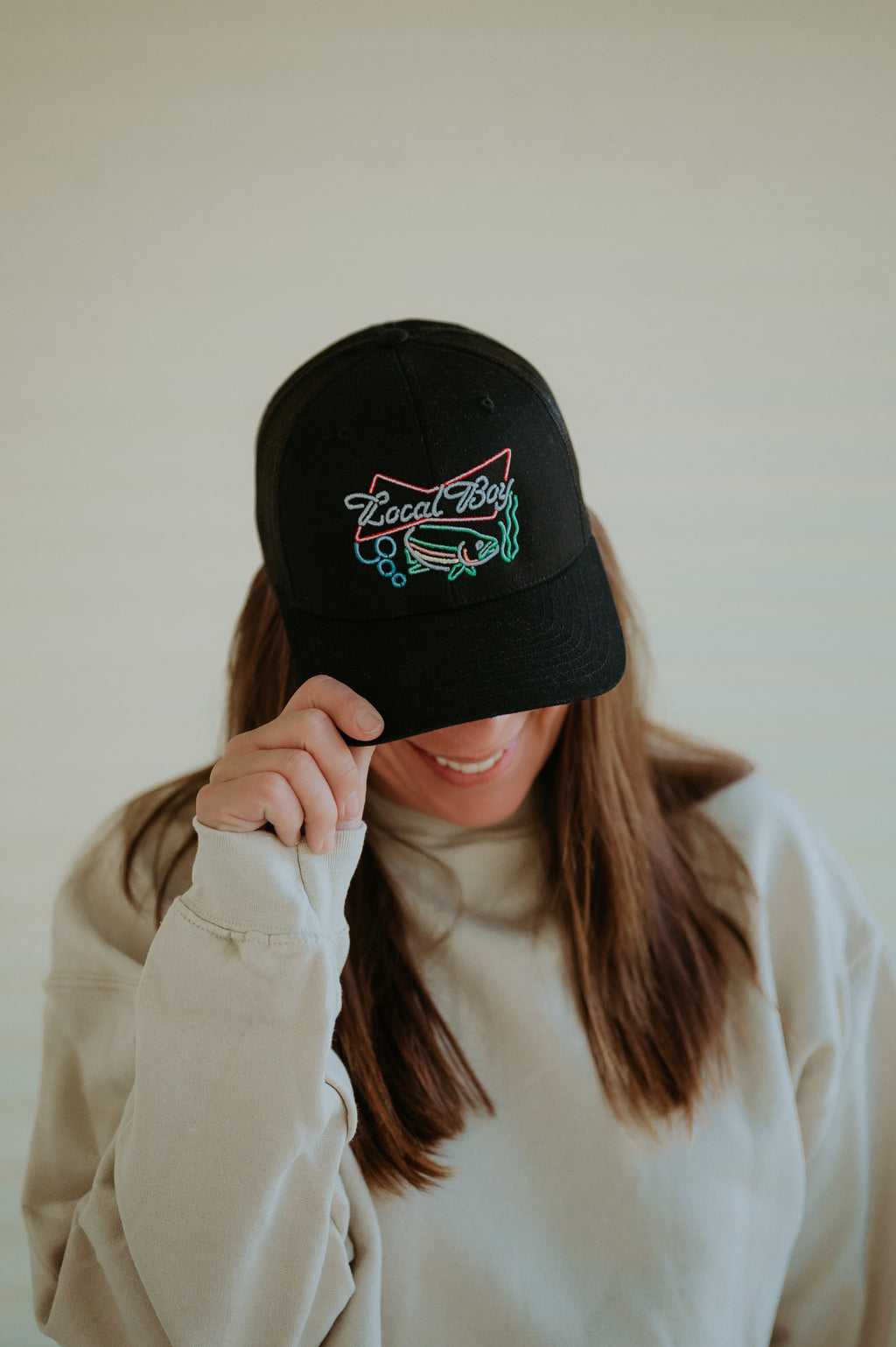 Local Boy Outfitters Bud Fish Neon Trucker Hat