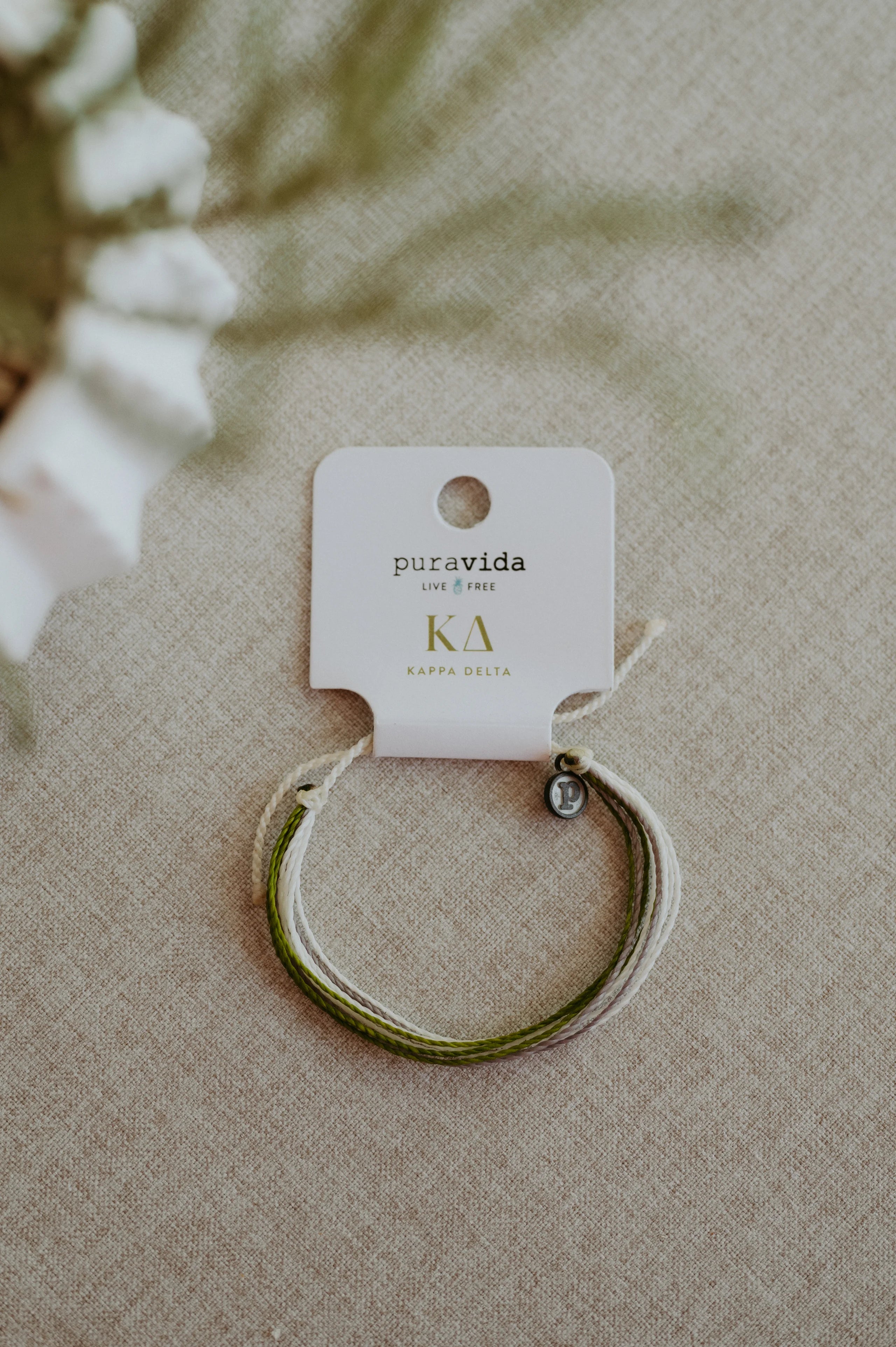 Puravida Green and White Bracelet
