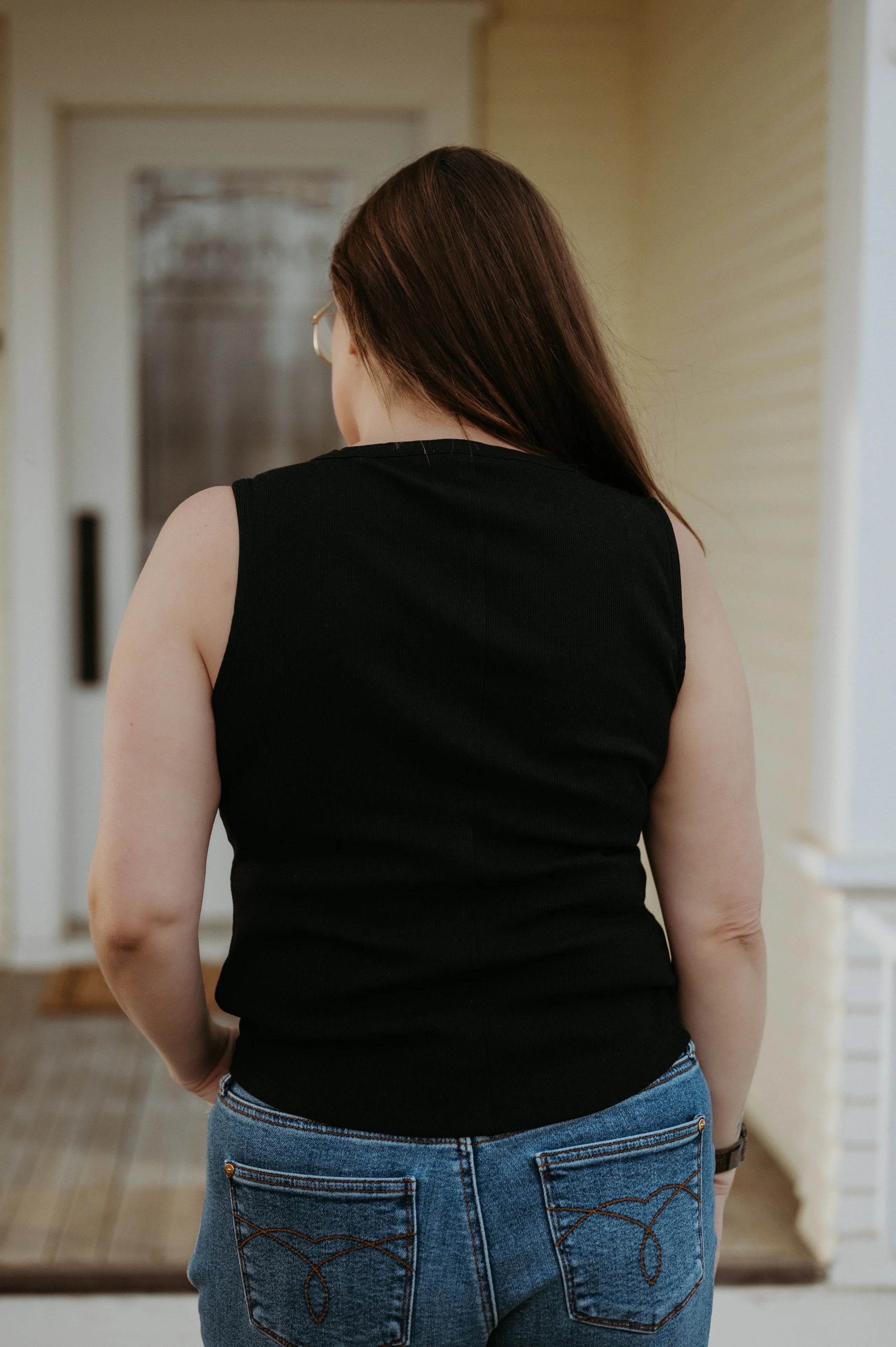 Flag & Anthem Denning Henley Tank - Black