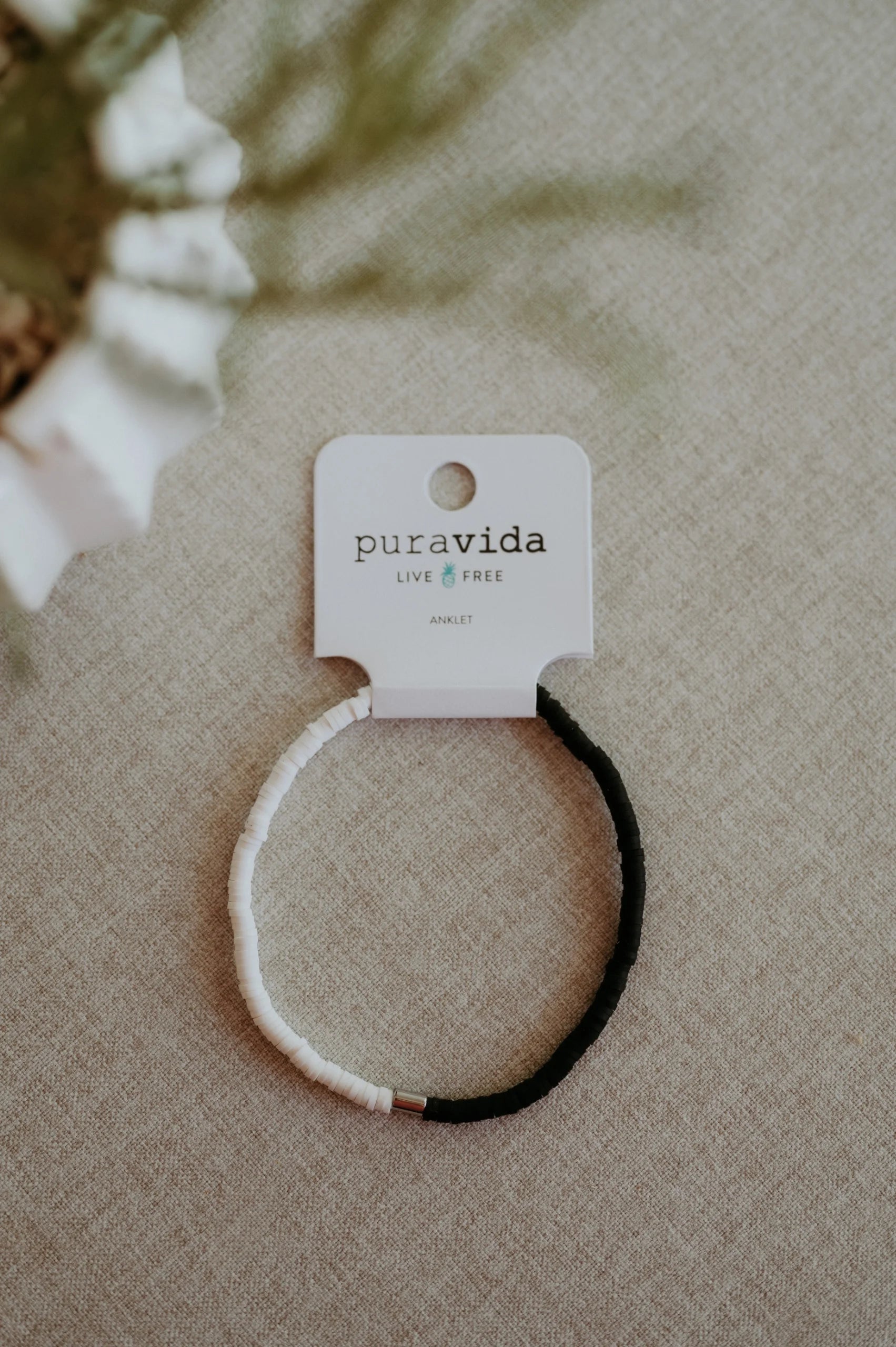 Puravida Seascape Vinyl Disc Stretch Anklet