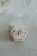 Clover + Coast Tan Triangle Clay Stud Earrings