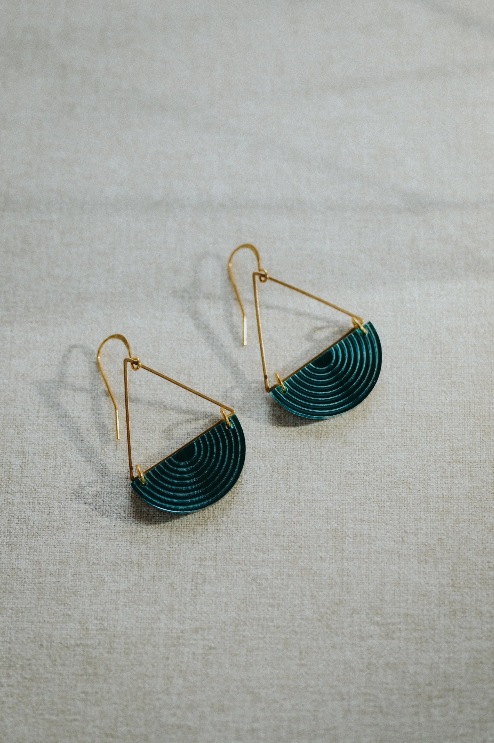 OTTI- Half Moon Dangling Earring - Blue