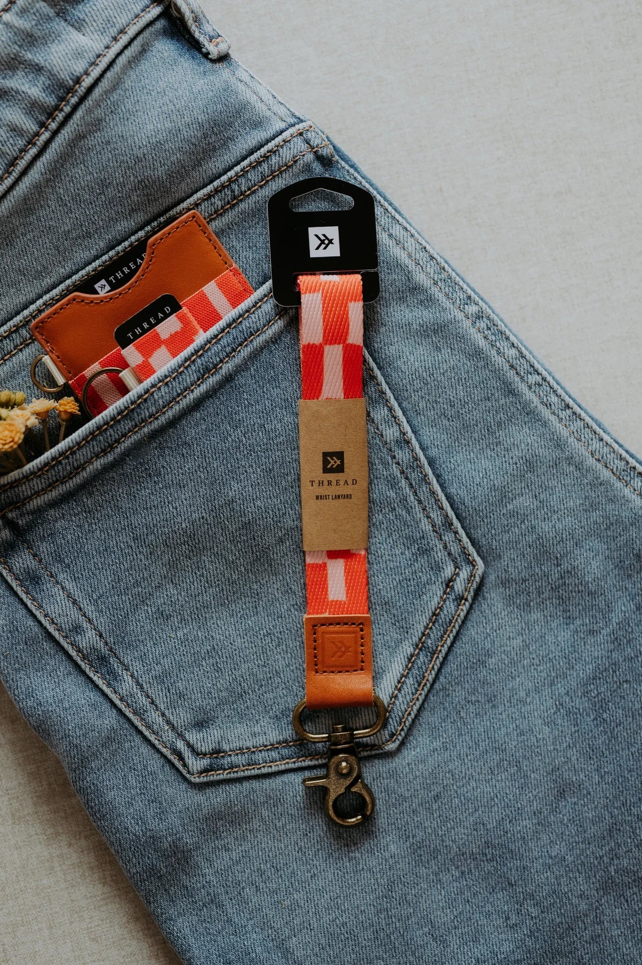 Thread Wristlet Keychain (Scout Peach)
