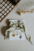Leo & Lee Shoe Charm And Lace Set (Sage Green Laces, Cowboy Hat, Cactus, Flower)