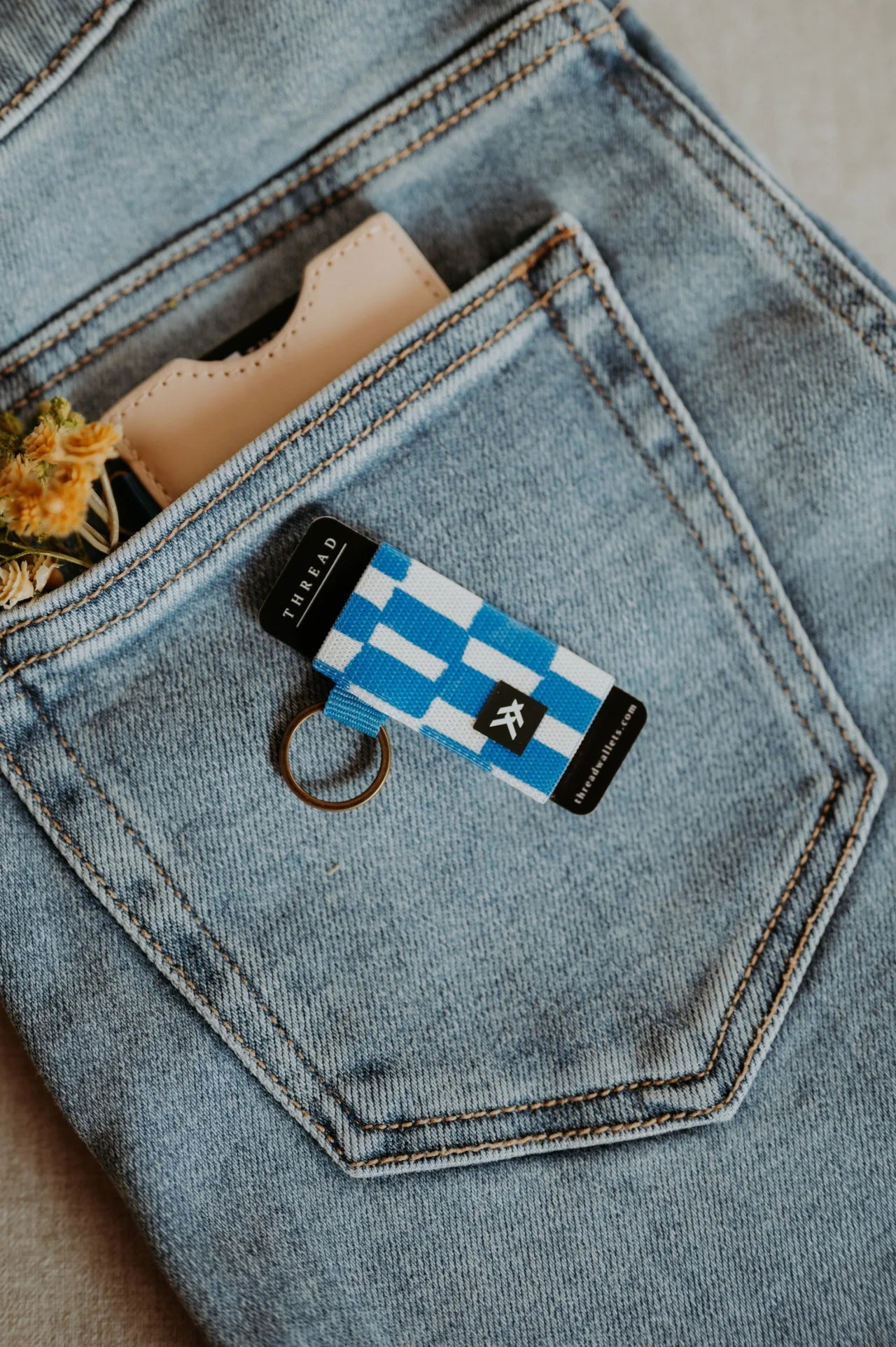 Thread Lip Balm Holder (Scout Blue & White)