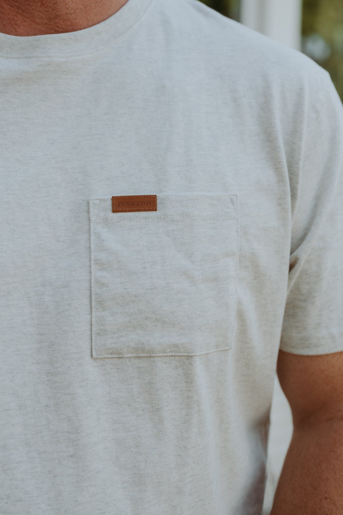 Pendleton Mens Deschutes Tee White Heather