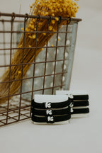 Kaxi  Skinny High Intensity Hair Ties Black (Pack of 6)