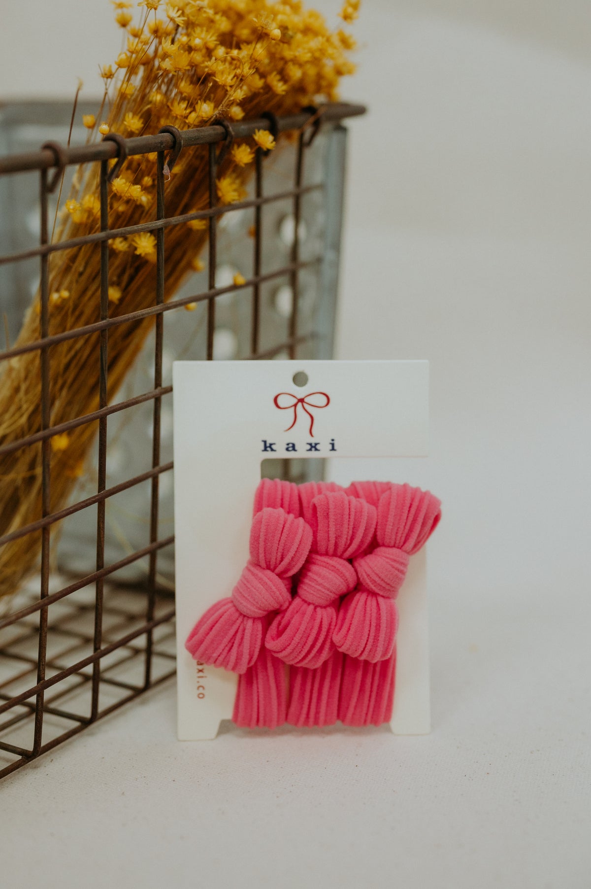 Kaxi Bow Slick Back Ponytails (Pack Of 3) Hot Pink