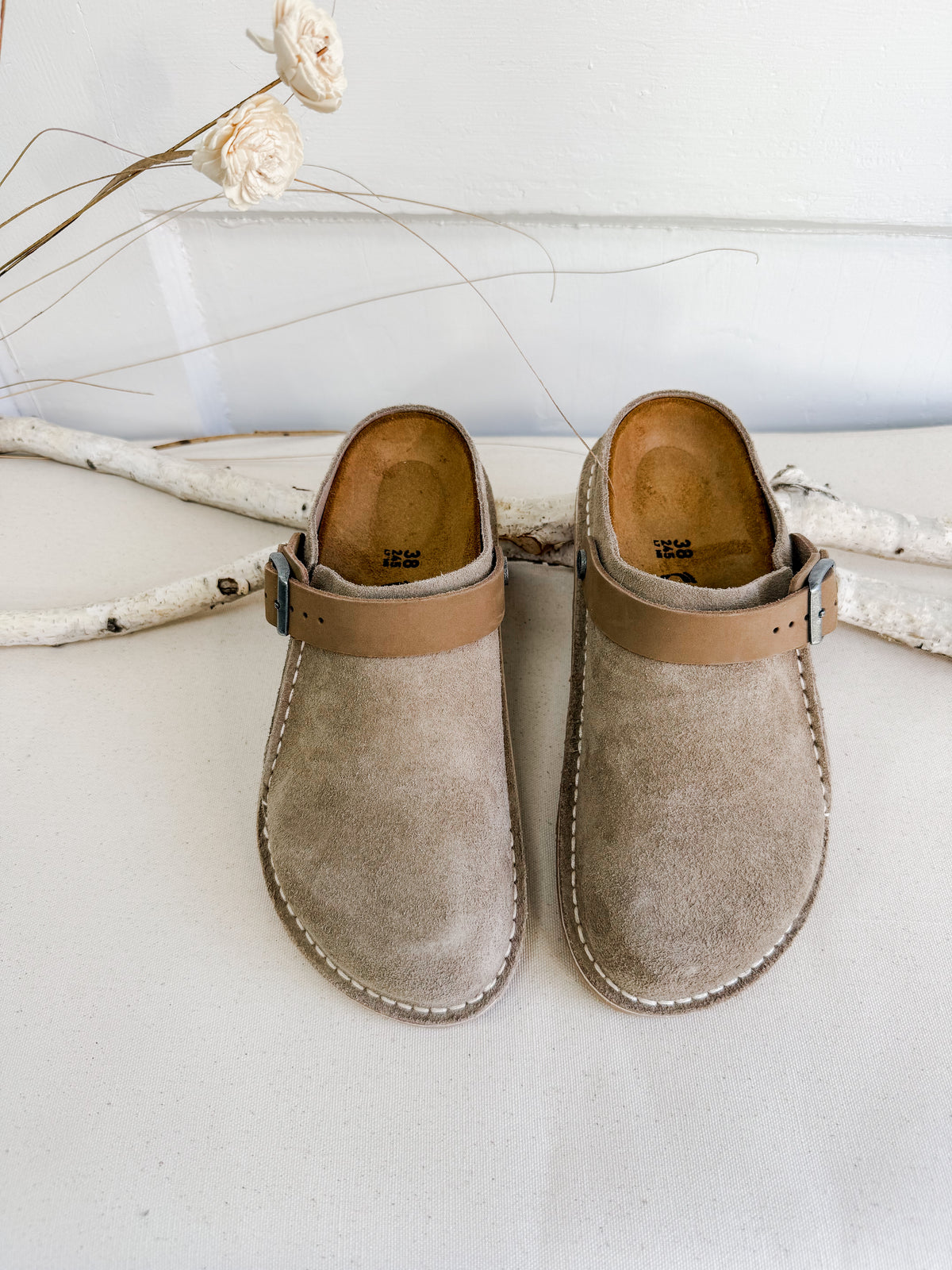 Birkenstock Lutry Premium Suede Gray Taupe