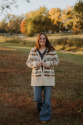 Pendleton- Long Westerley Cardigan (Tan/Brown Multi)