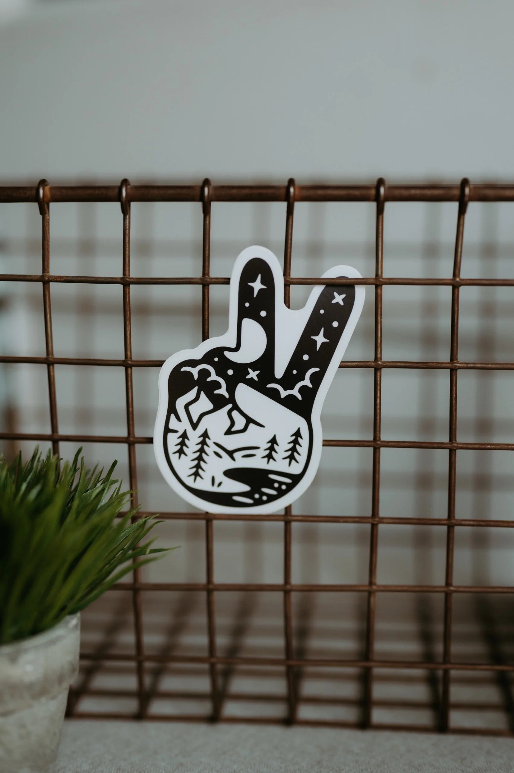 Sticker- Peace Nighttime Mountain Scene