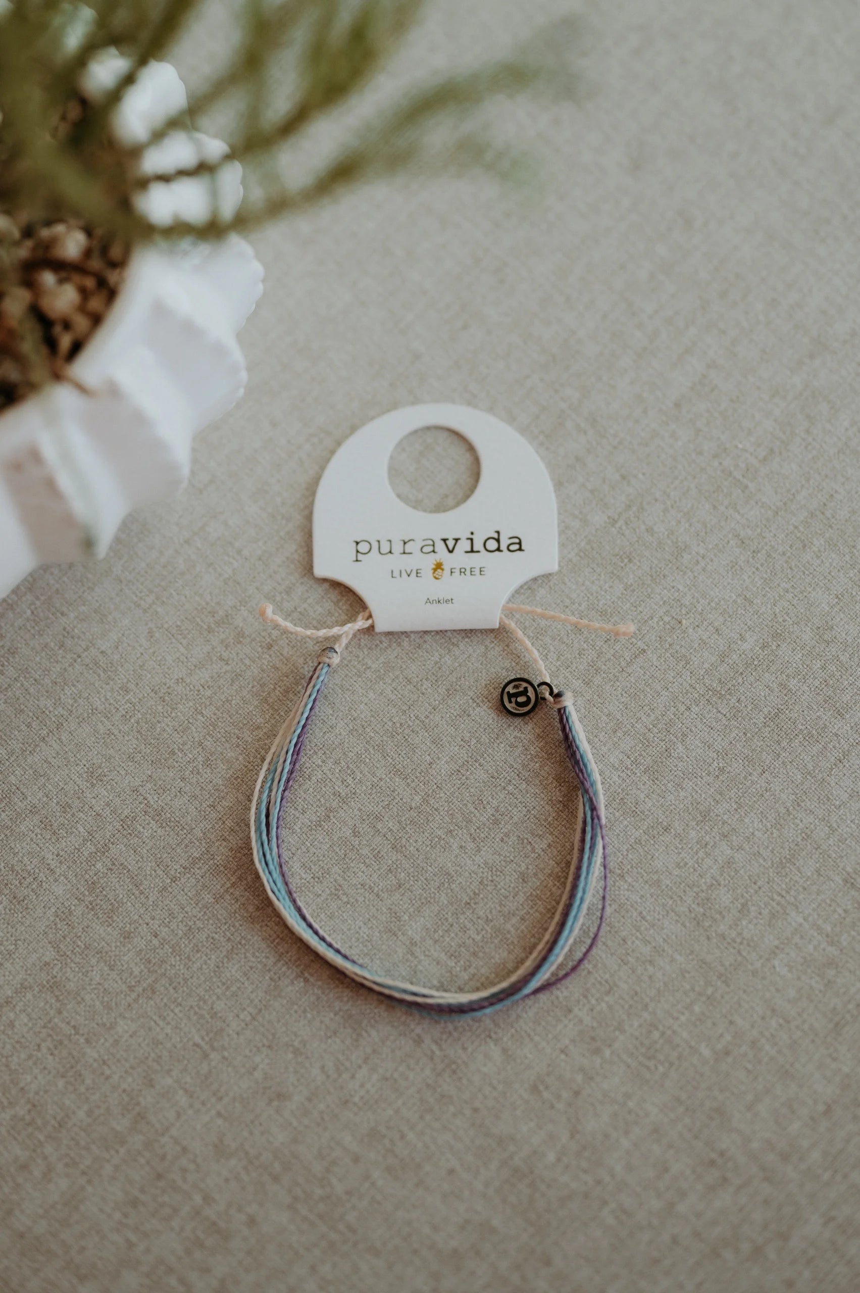 Puravida Anklet (Blue, Purple, Light Pink)