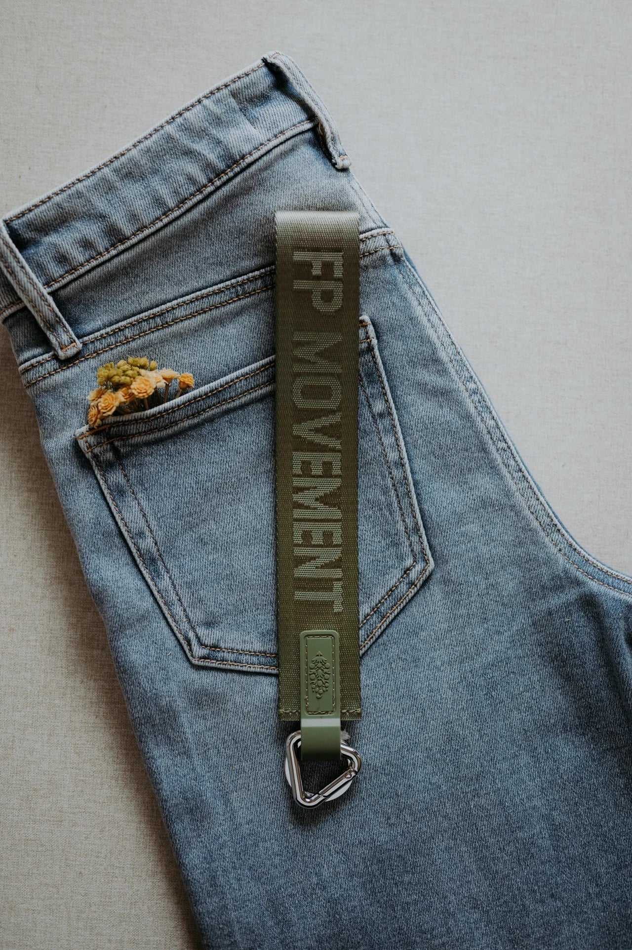 Free People Movement There it Is Keychain (Washed Sage)