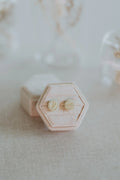 Clover + Coast Mineral Green Circle Clay Stud Earrings