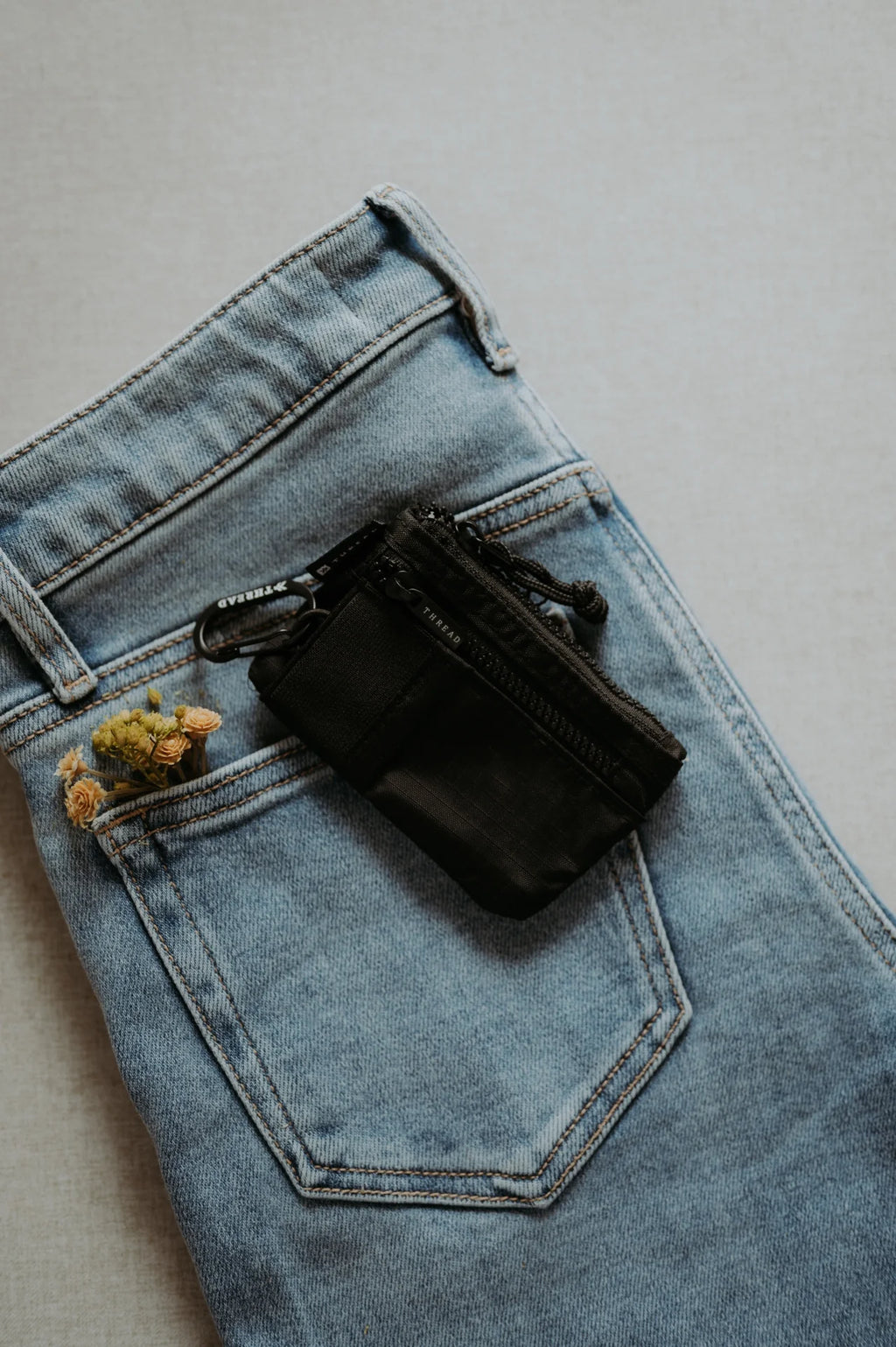 Thread Pouch Wallet (Black)