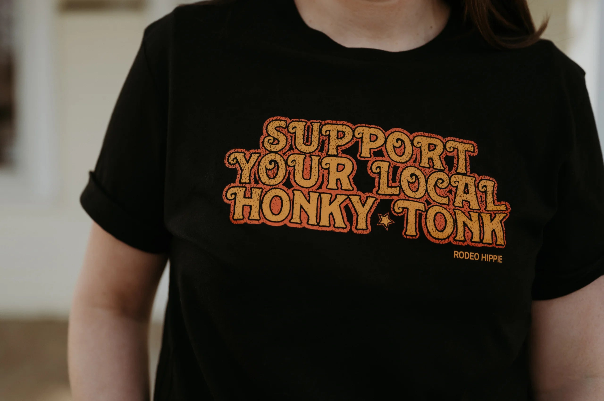 Rodeo Hippie "Support Your Local Honky Tonk" Unisex Tee