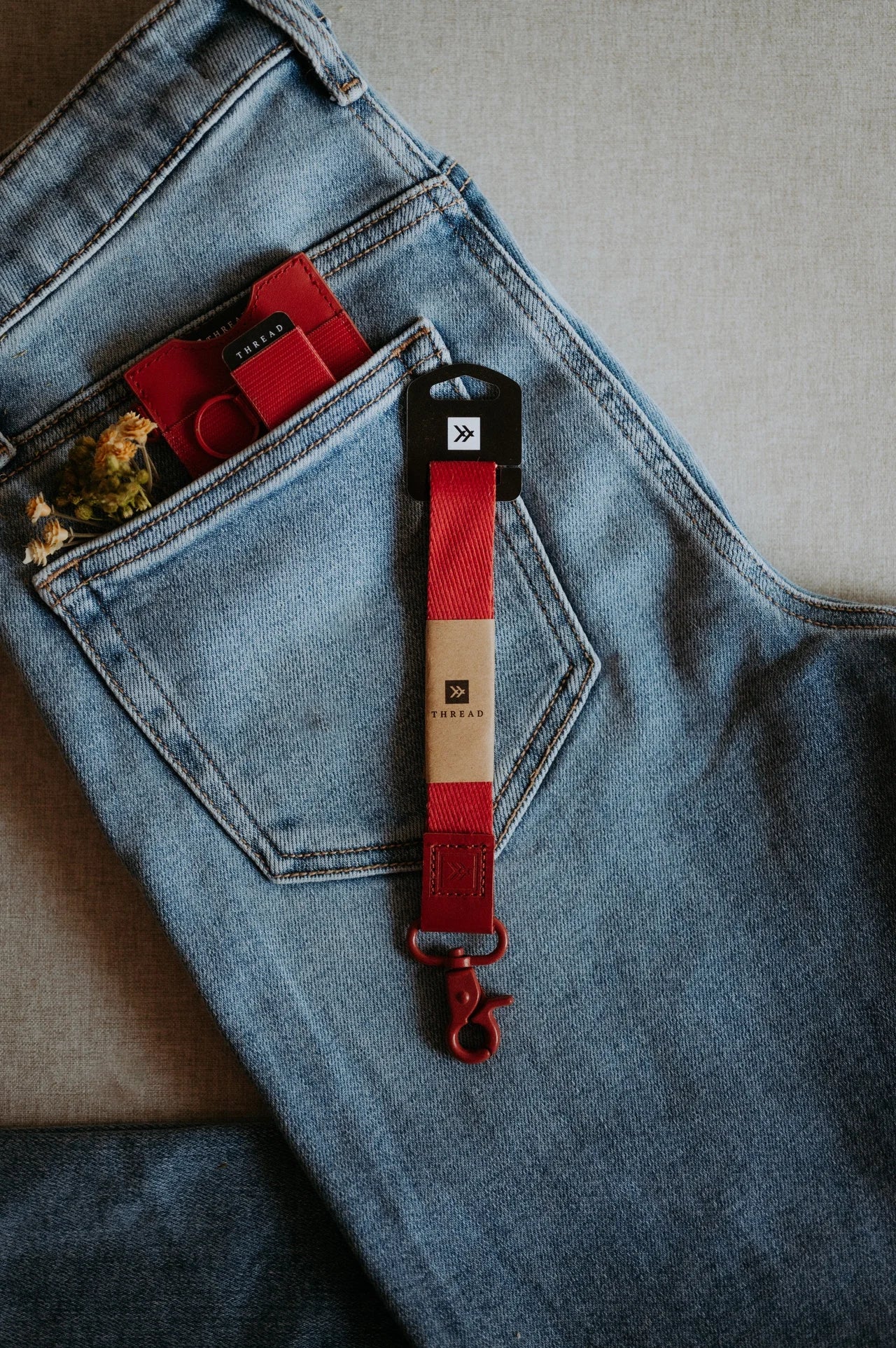 Thread Wrist Lanyard (Red)