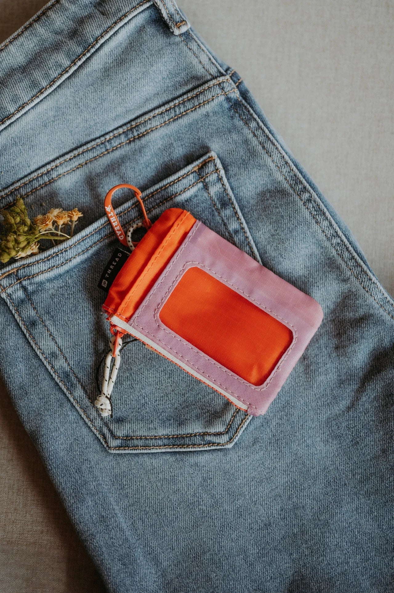 Thread Pouch Wallet (Juno Orange/Pink)