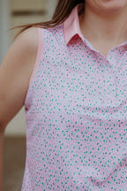 Flag & Anthem Santee Floral Print Sleeveless Performance Polo