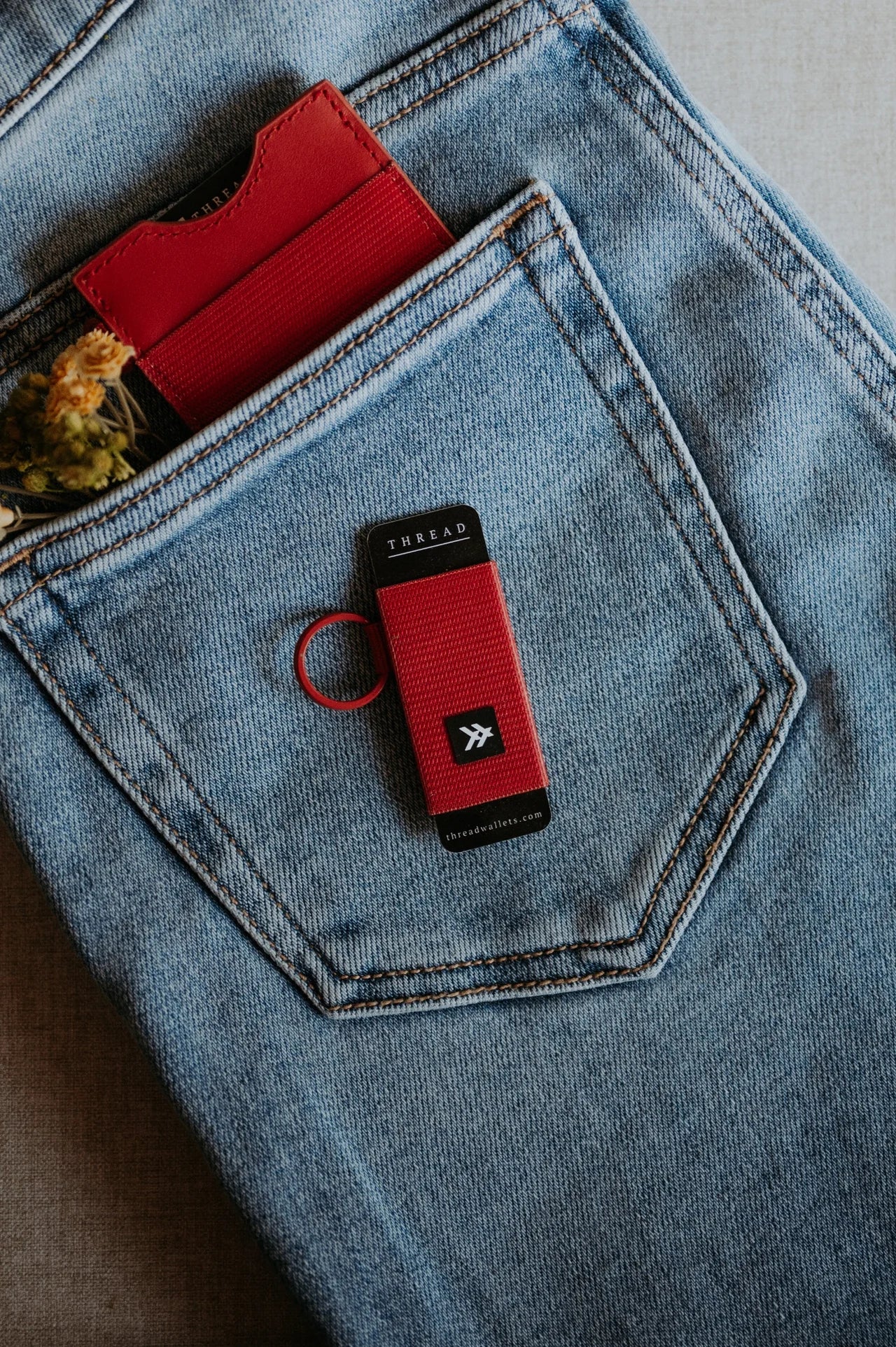 Thread Lip Balm Holder (Red)
