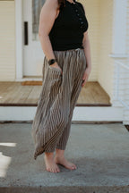 Free People- Striped Quinn Pant