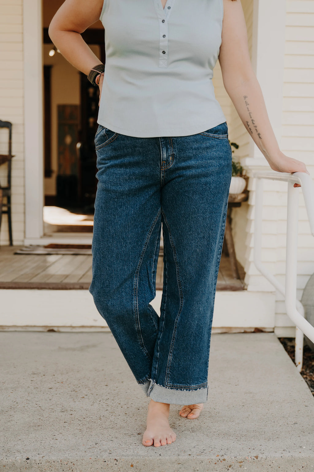 Free People- Risk Taker Mid-Rise Jean