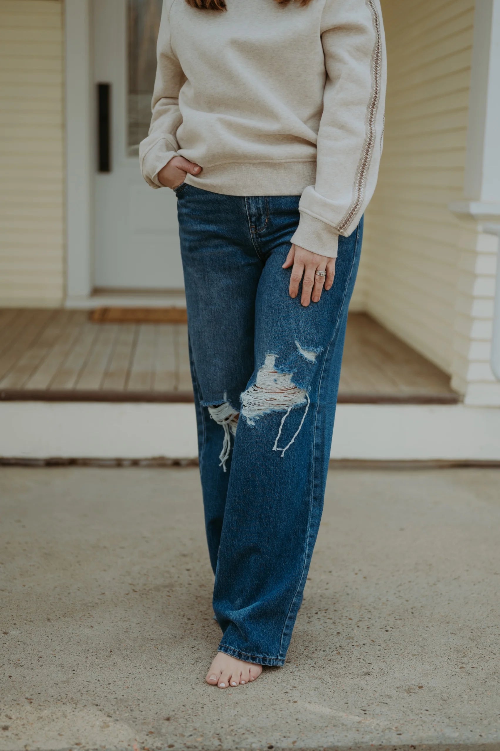 Judy Blue Rigid Front Stretch Back Column Straight High Waisted