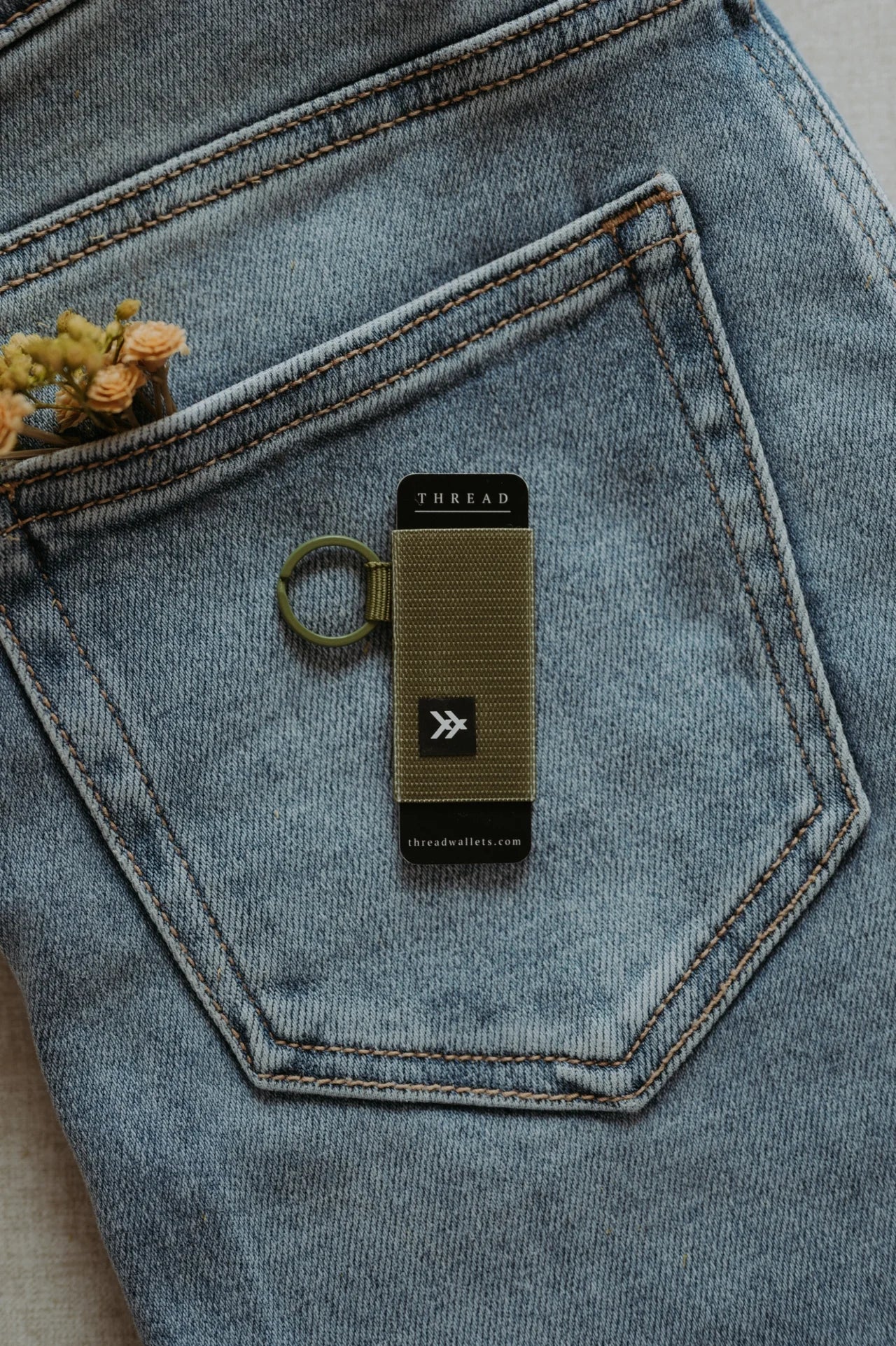 Thread Lip Balm Holder (Olive Green)