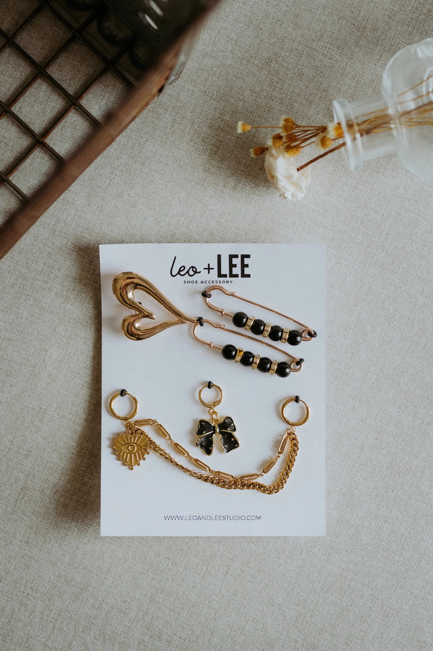 Leo & Lee Charm Pin Pack/Chain Charm Set