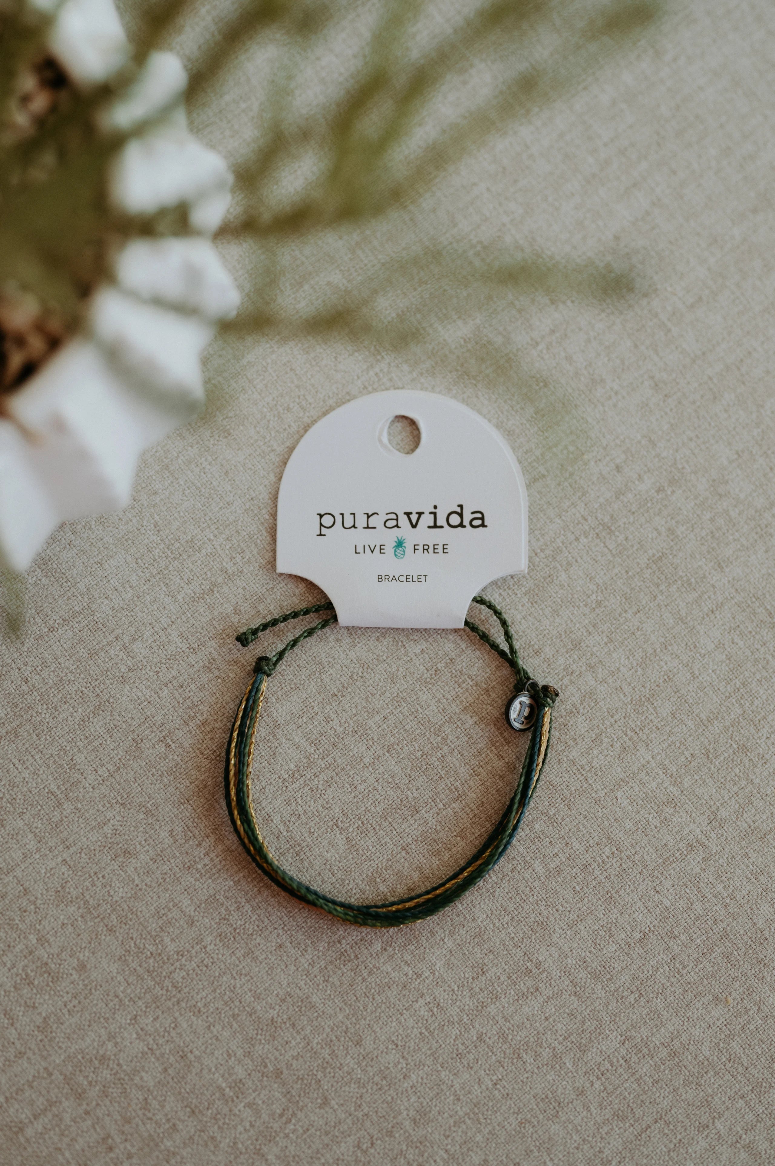 Puravida Original Bracelet (Green and Sparkle Gold)