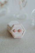 Clover + Coast Pink Hexagon Clay Stud Earrings
